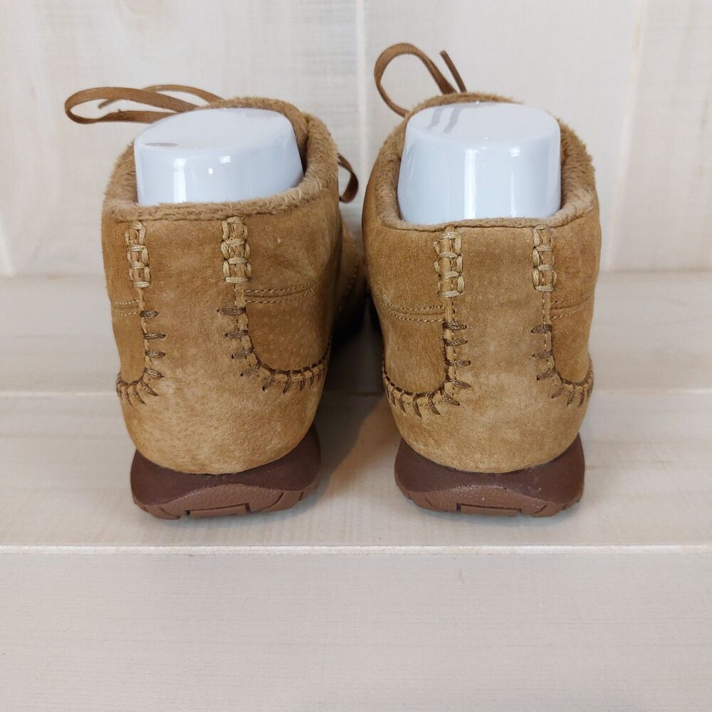 Skechers Totem Pole Moccasin Boots Women's Sz 7.5 Brown Suede Faux Fur Lining - Picture 6 of 8